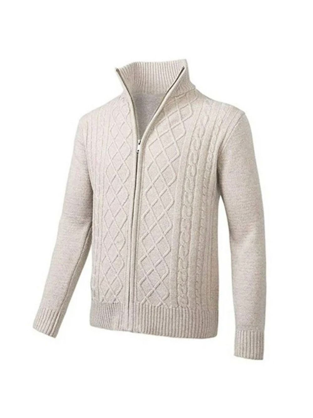 Cardigan Zip up cream cardigan. Medium